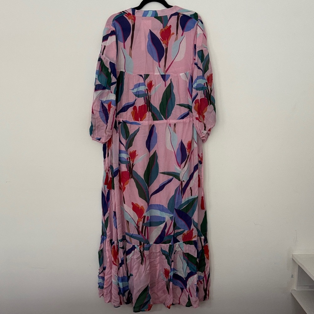 Oliphant Cinched Waist Tassel Dress - Botanica Pink - Picture 6 of 6